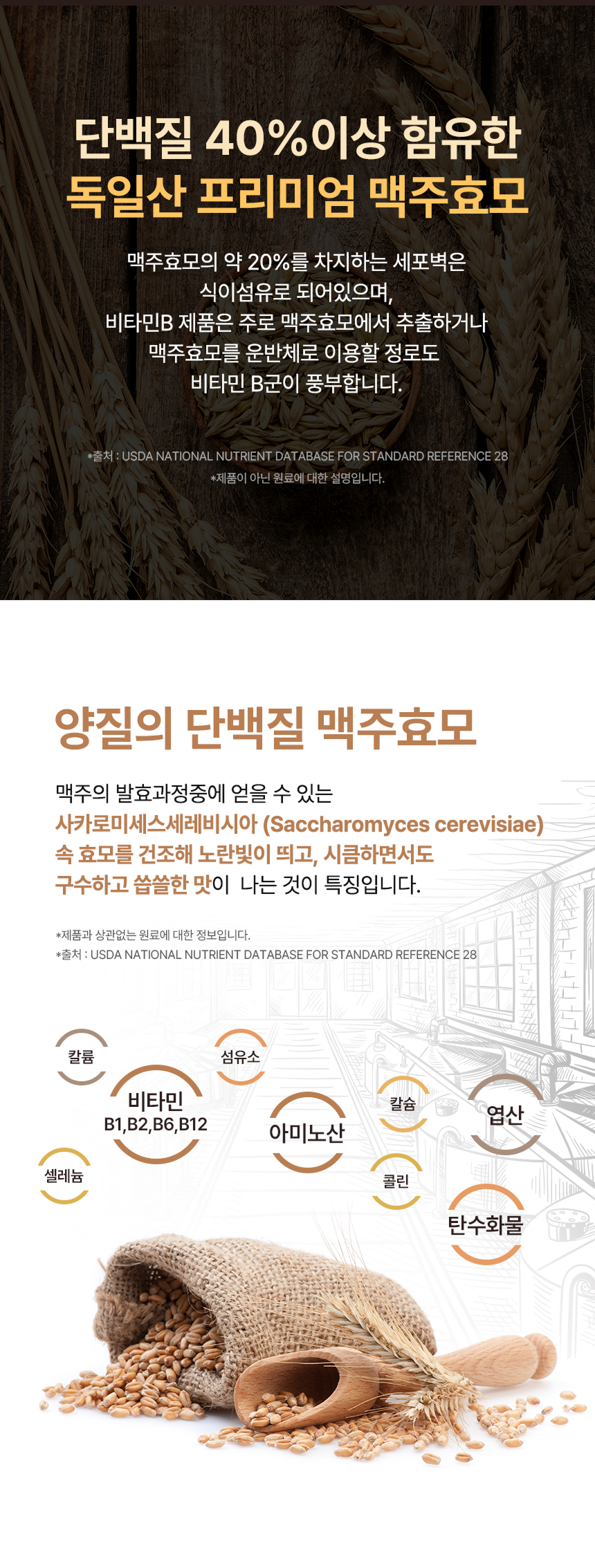 adm_20260715_Slice_1784090951_47589.jpg 단백질 40% 이상 함유한 독일산 프리미엄 맥주효모 원료 정보 - 세포벽의 약 20%가 식이섬유로 구성되어 있으며 비타민B군이 풍부하여 비타민B 제품의 추출물이나 맥주효모 운반체로도 활용되는 프리미엄 원료 소개