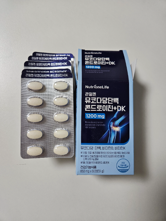 뉴트리원라이프 관절엔 뮤코다당단백 콘드로이친+DK | 베스트 고객후기 뉴트리원